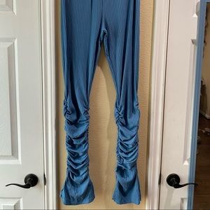 Stacked sky blue leggings